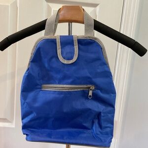 Blue and Gray Insulated Lunch Bag